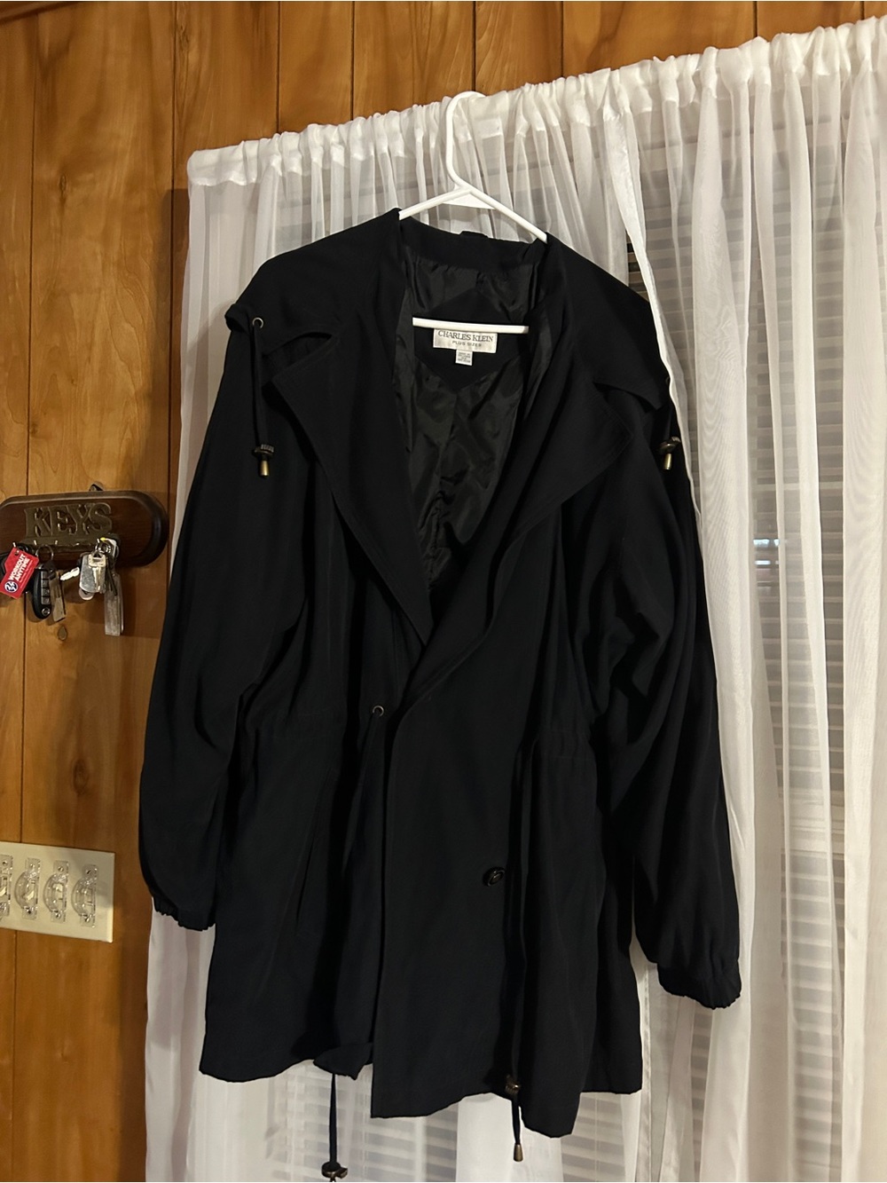 Classic Black Women's Hooded Jacket - Charles Klein